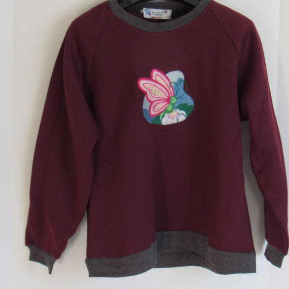 burgundy sweatshirt womens