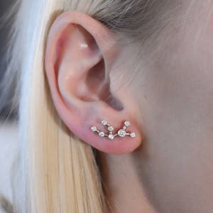 VIRGO ZODIAC Ohrringe - perfekte Brautjungfer Geschenke - oder Geburtstagsgeschenk für sie - 925 Sterling Silber - himmlischen Schmuck
