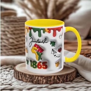 Juneteenth Coffee Mug, Black Pride, Black History - Accent Mug, African American Gift, Ethnic Heritage, Civil Rights, Liberation Day Cup