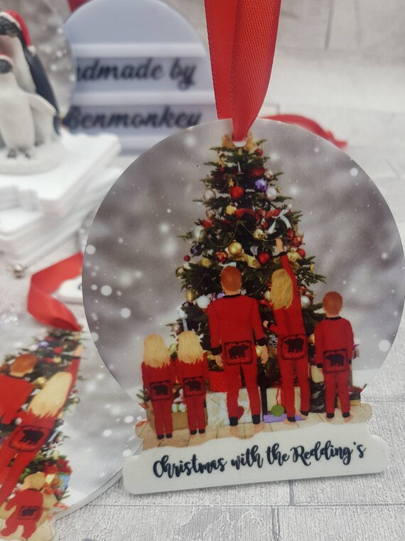 Personalised Large Snowglobe Bauble Christmas Tree Decoration Etsy