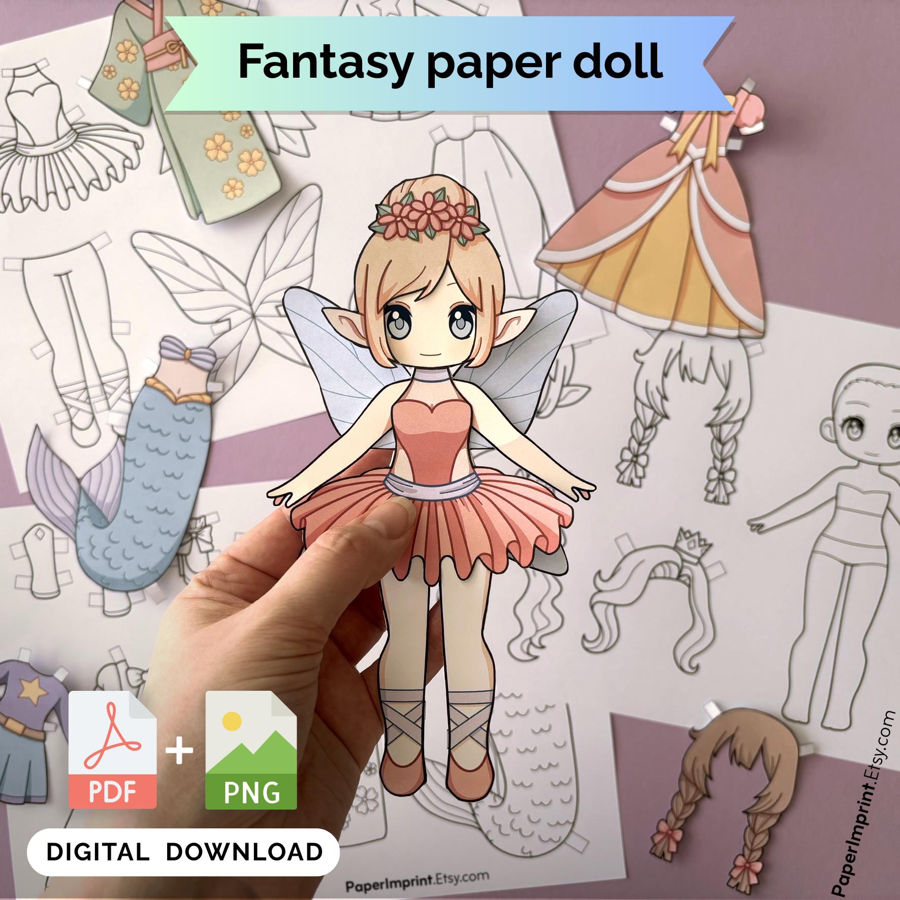 Paper Doll Template Chibi