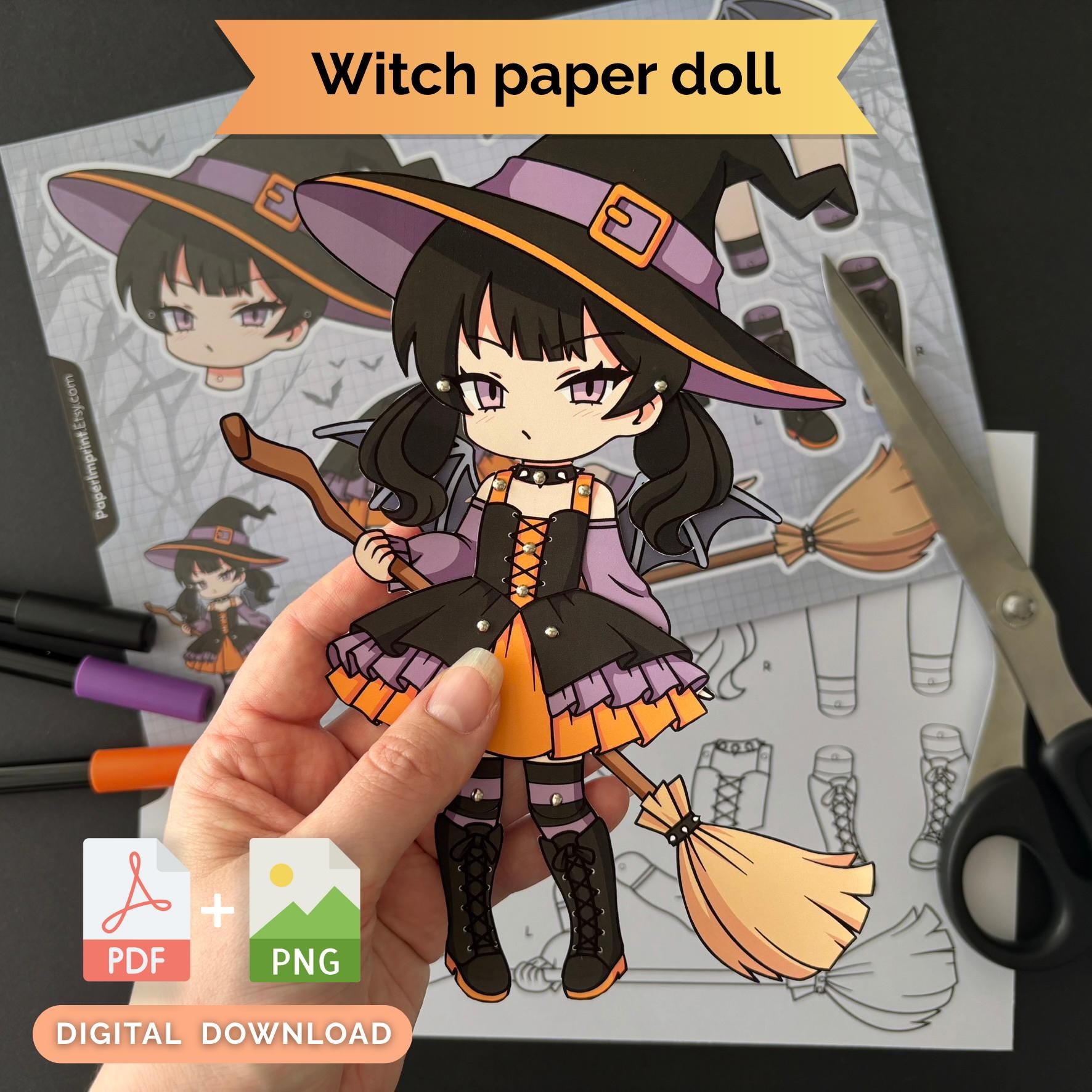 Manga coloring paper dolls - Etsy Österreich, image size:1772x1772
