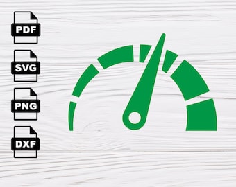 Speedometer SVG VECTOR, Clipart Svg Files, printing design, png, pdf, Cricut files DXF, Cutting file, Insta Download