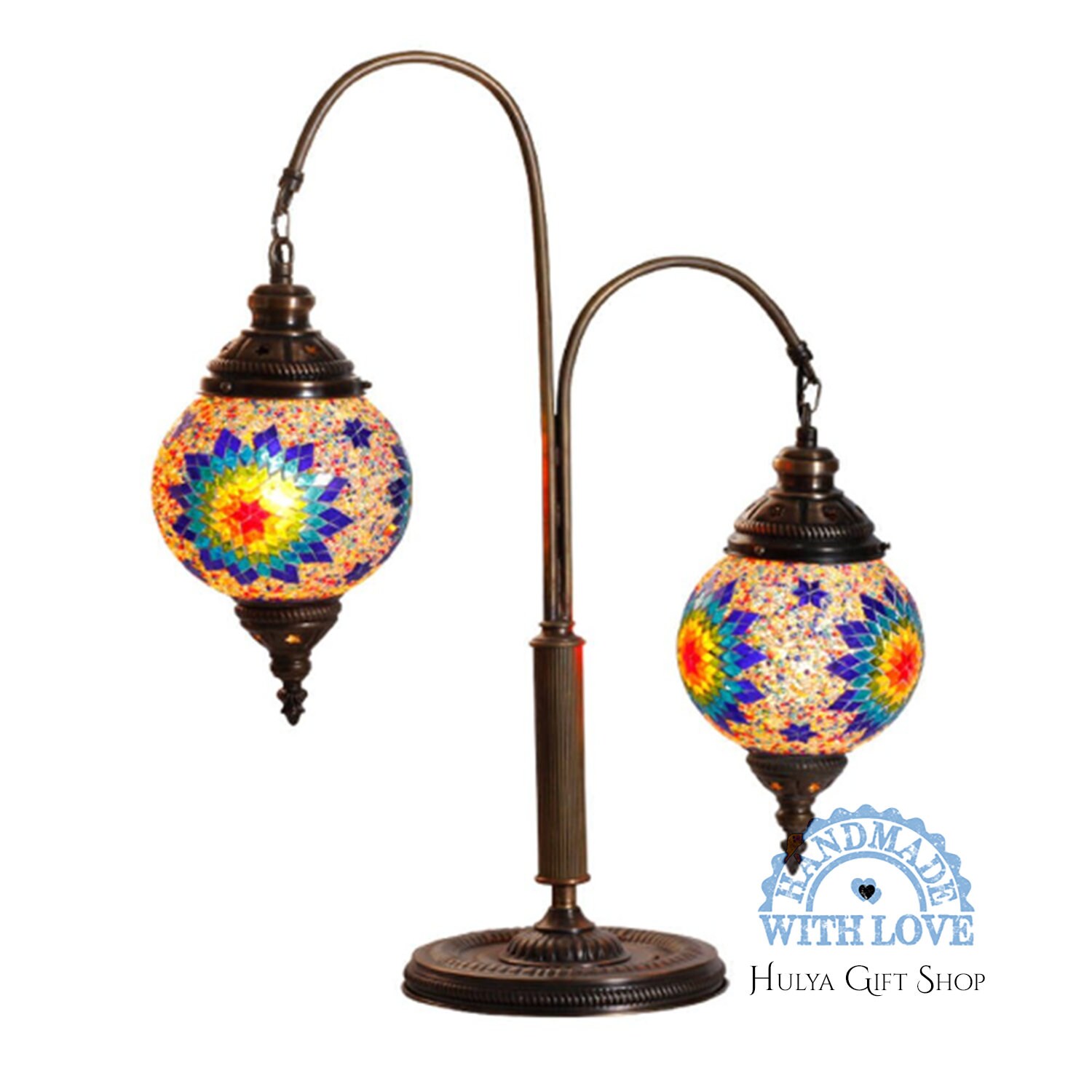 Turkish Lamp Moroccan Lamp Hand Made Mosaic Lamp Table Etsy