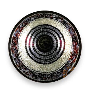 Handmade Turkish Mosaic Flush Mount Ceiling Lamp: Purple, Lilac, White
