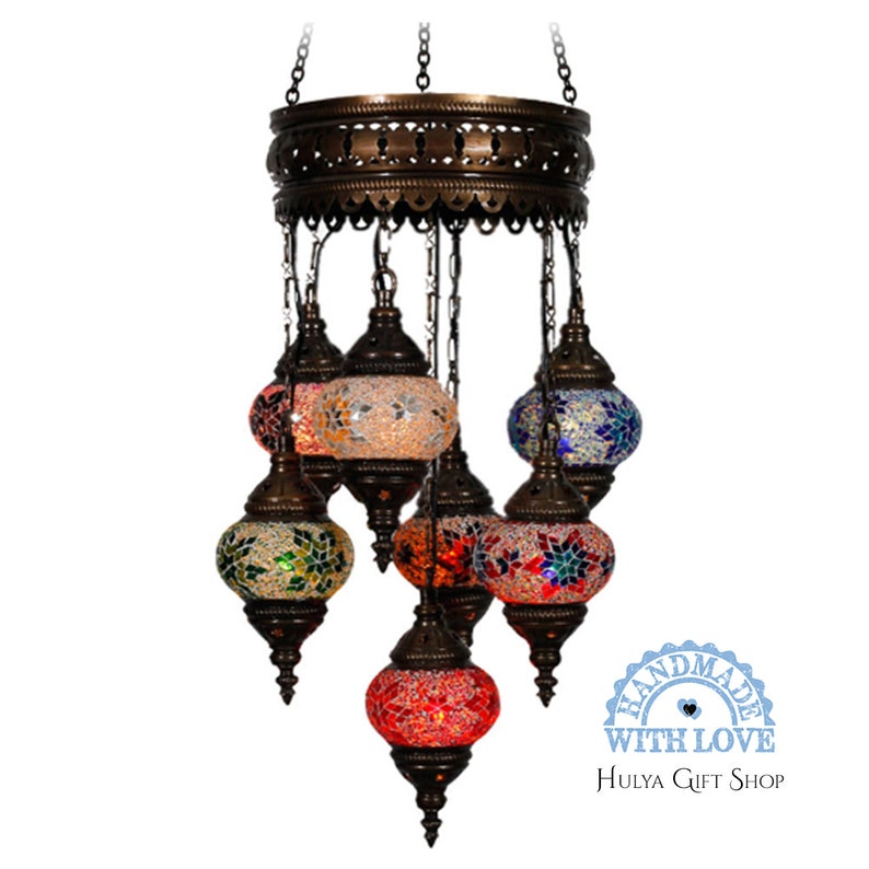 Moroccan Glass Pendant Light image 0