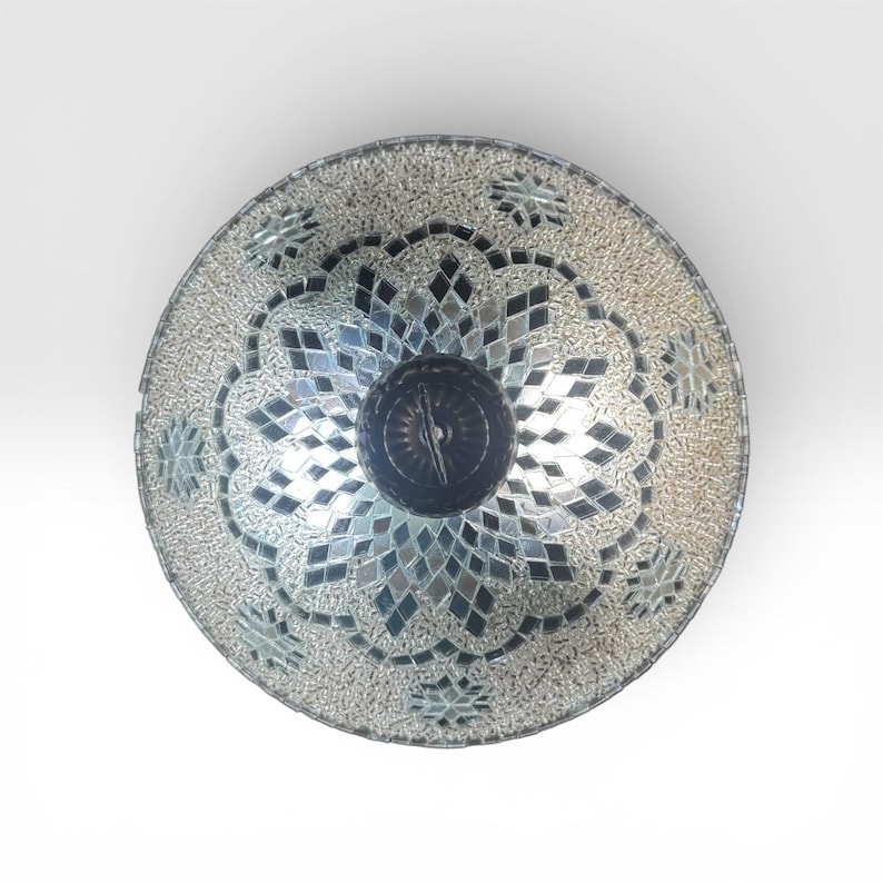 Handmade Turkish Mosaic Flush Mount Ceiling Lamp: Star Light image 3