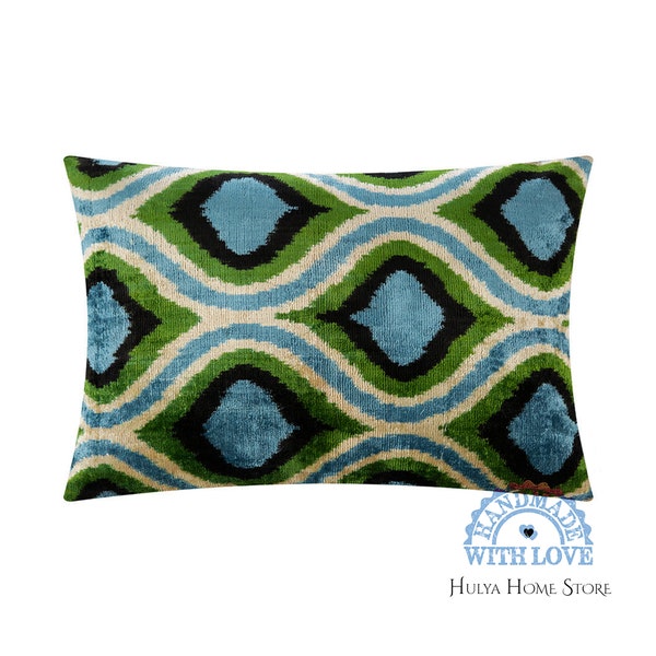 Teal Ikat Fabric Etsy