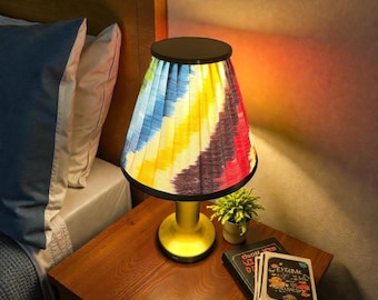 Lámpara de mesa LED portátil: sensor táctil, pantalla Ikat, recargable