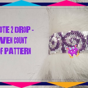 2 Tropfen gleichmäßig Count Peyote Muster, Satin | Peyote Perlen Armband | Cuff Bead Muster | TOHO Miyuki Delica | PDF Sofort Download