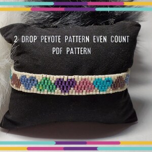 Even Count 2 Drop Peyote Muster | Peyote Perlen Armband | Cuff Bead Muster | TOHO Miyuki Delica | PDF Sofort Download