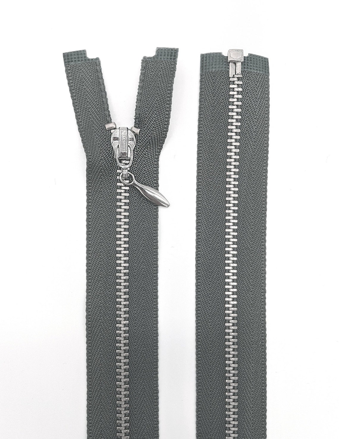 20.5 Grey 3 Aluminum Metal Zippers Teeth Size 4.5mm Etsy