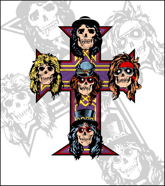 Guns N Roses Svg Inspired Design Files For Print And Cut Etsy