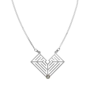 Collana di Elettra, Labirinto Collana d&#39;argento, Collana di labirinto, gioielli del labirinto, Labirinto greco, gioielli minimi