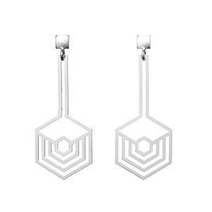 Lotis Earrings , Labyrinth Silver Earrings , Maze Earrings , Maze Jewelry, Greek Maze, Minimal Jewelry ,