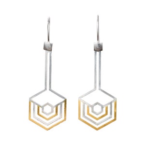 Areia Earrings , Labyrinth Silver Earrings , Maze Earrings , Maze Jewelry, Greek Maze, Minimal Jewelry ,