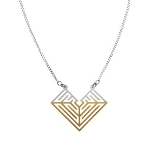 Collana Brisa, Labirinto Collana d&#39;argento, Collana Labirinto, Labirinto Gioielli, Labirinto greco, Gioielli minimi