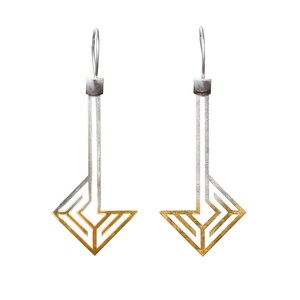 Brisa Earrings , Labyrinth Silver Earrings , Maze Earrings , Maze Jewelry, Greek Maze, Minimal Jewelry ,