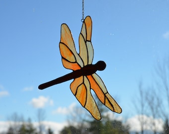 Attrape-soleil libellule en vitrail