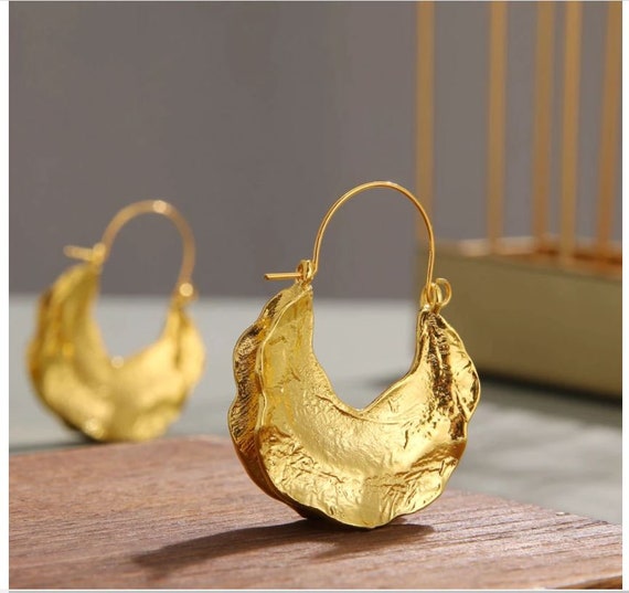 African gold hoop earrings deals