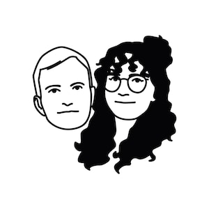 Custom portrait, couple, wedding, illustration, drawing