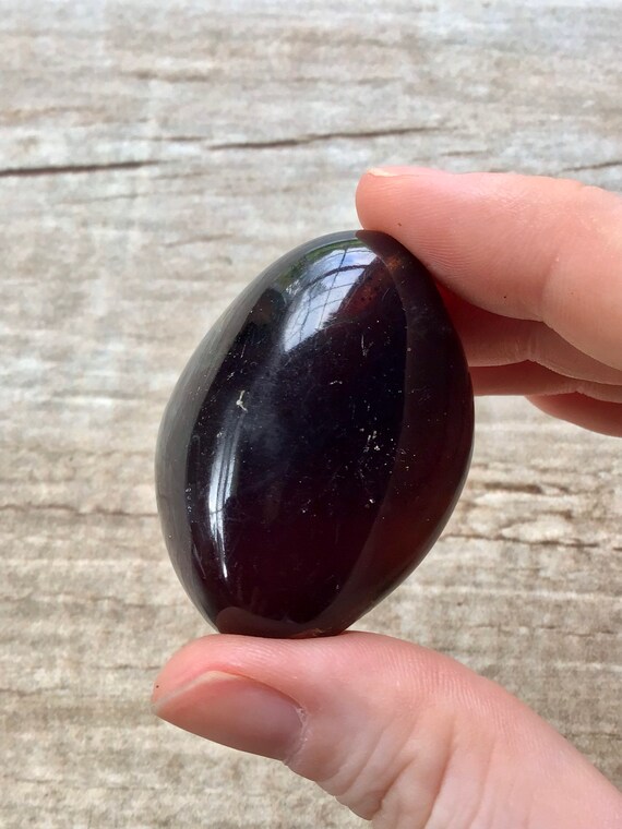 INDONESIAN AMBER, Half Polished, Red Amber, Sumatra Amber, UV Reactive, Fluorescent Specimen, Tree Resin Fossil, Sacral Chakra, Solar Plexus