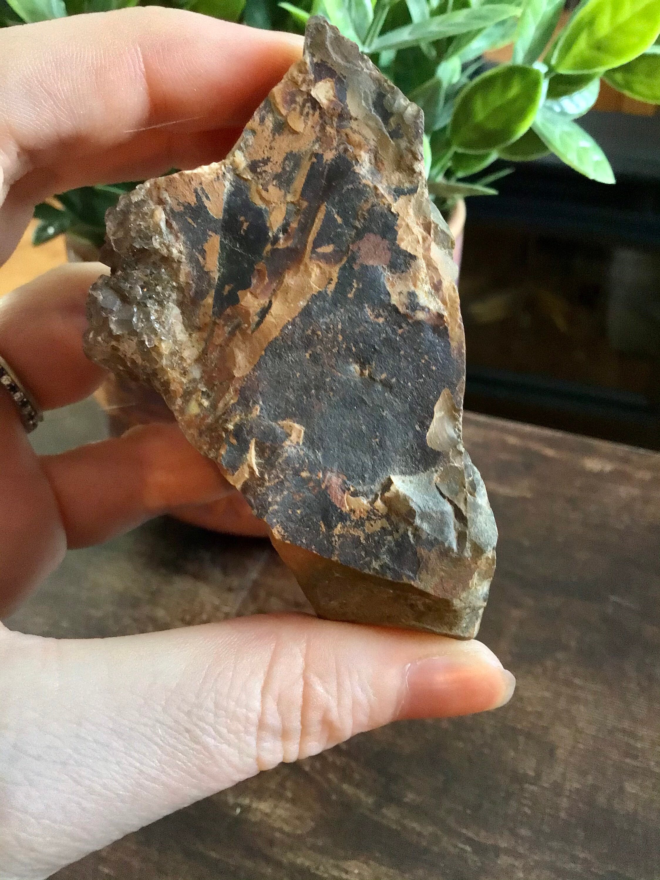 OHIO FLINT ROUGH Dark Red and Black with Smoky Quartz Crystals Etsy