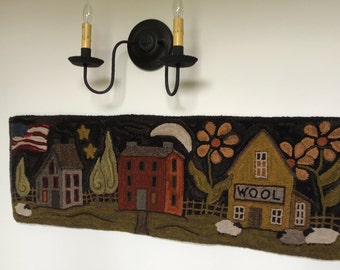 MIDNIGHT On WOOL STREET - Traditional Rug Hooking Pattern Designed by Therese Shick