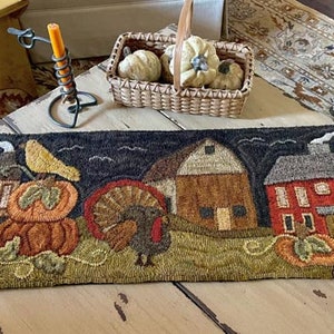 HARVEST HOLLOW ROAD - Traditional Rug Hooking Pattern Designed by ...