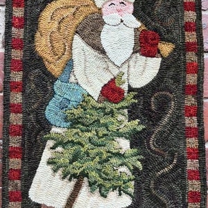 WOODLAND SANTA - Rug Hooking Pattern Designed by Therese Shick - Etsy
