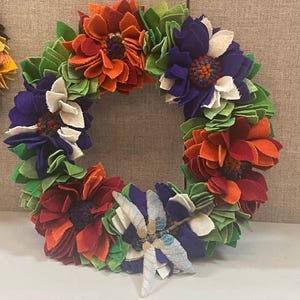 12" Proddy FLOWER WREATH KIT - 3-Dimentional - Designed by The Wool'n Gardener image 3