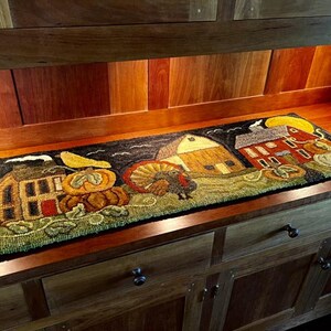 HARVEST HOLLOW ROAD - Traditional Rug Hooking Pattern Designed by ...
