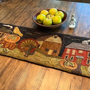 HARVEST HOLLOW ROAD - Traditional Rug Hooking Pattern Designed by ...