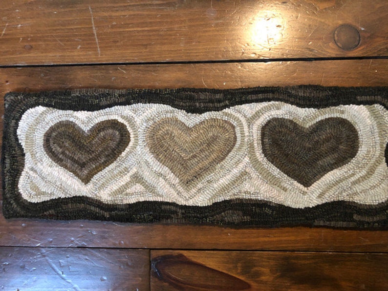 Heart Hook Rug Patterns PRIM HEARTS - Rug Hooking Pattern Designed by Therese Shick - Etsy