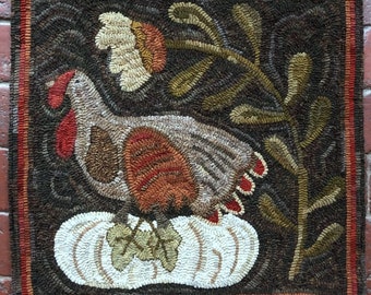 WILD TURKEY - Rug Hooking Pattern Designed by Therese Shick