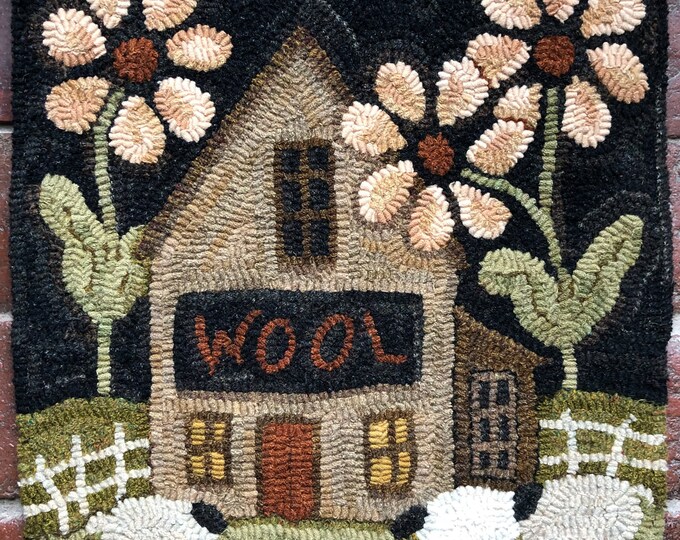 HOUSE OF WOOL village Tile Series Traditional Rug Hooking Pattern