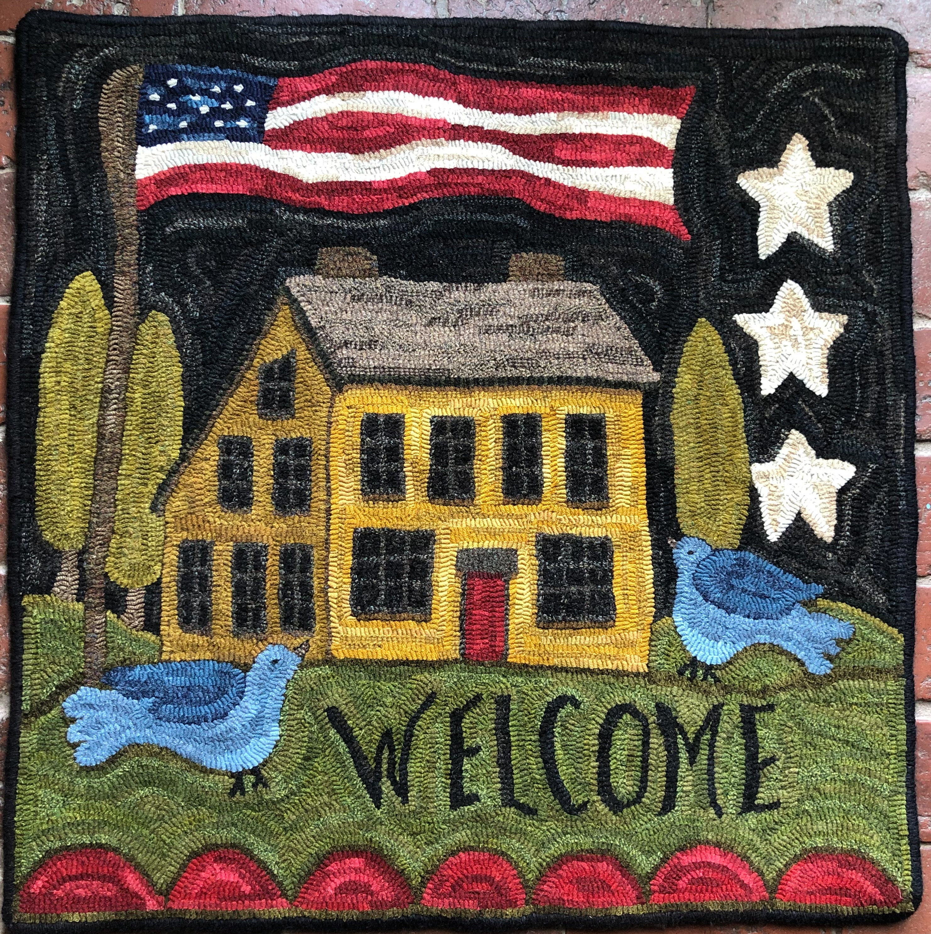 Welcome Rug Patterns LIBERTY WELCOME Rug Hooking Pattern Designed by Therese Shick - NEW ...