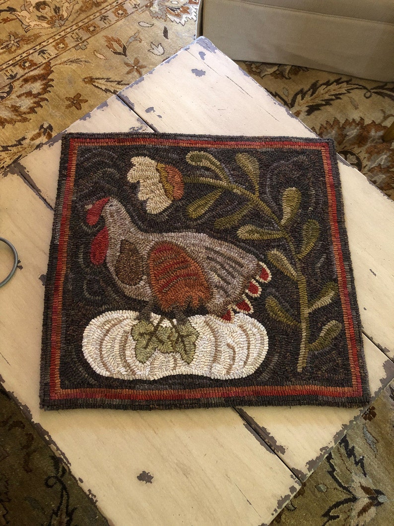 Turkey Hook Rug WILD TURKEY - Rug Hooking Pattern Designed by Therese Shick - Etsy