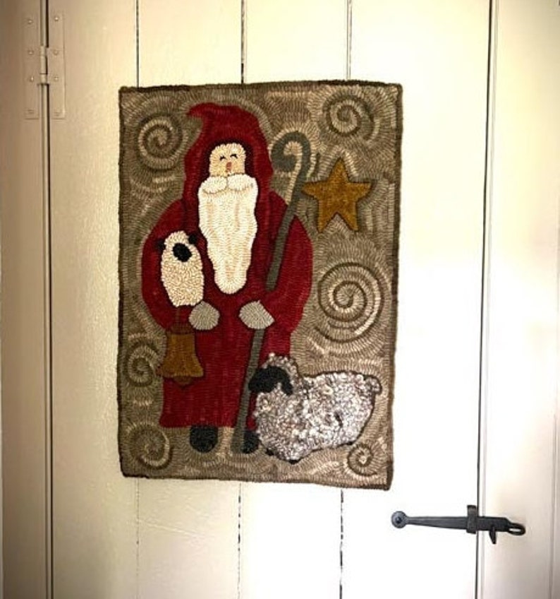 SHEPHERD SANTA - Rug Hooking Pattern Designed by Therese Shick - Etsy