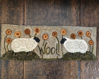 WOOL 'N SHEEP Rug Hooking Pattern Designed by Therese Shick