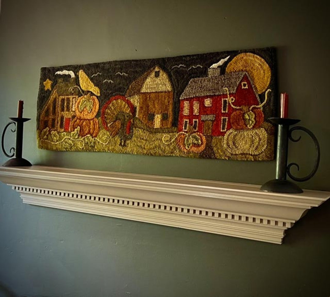 HARVEST HOLLOW ROAD - Traditional Rug Hooking Pattern Designed by ...