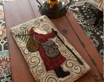 SIMPLE SANTA (SMALL) - Rug Hooking Pattern Designed by Therese Shick