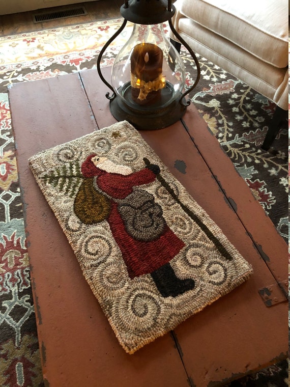 SIMPLE SANTA SMALL Rug Hooking Pattern Designed by Therese Etsy