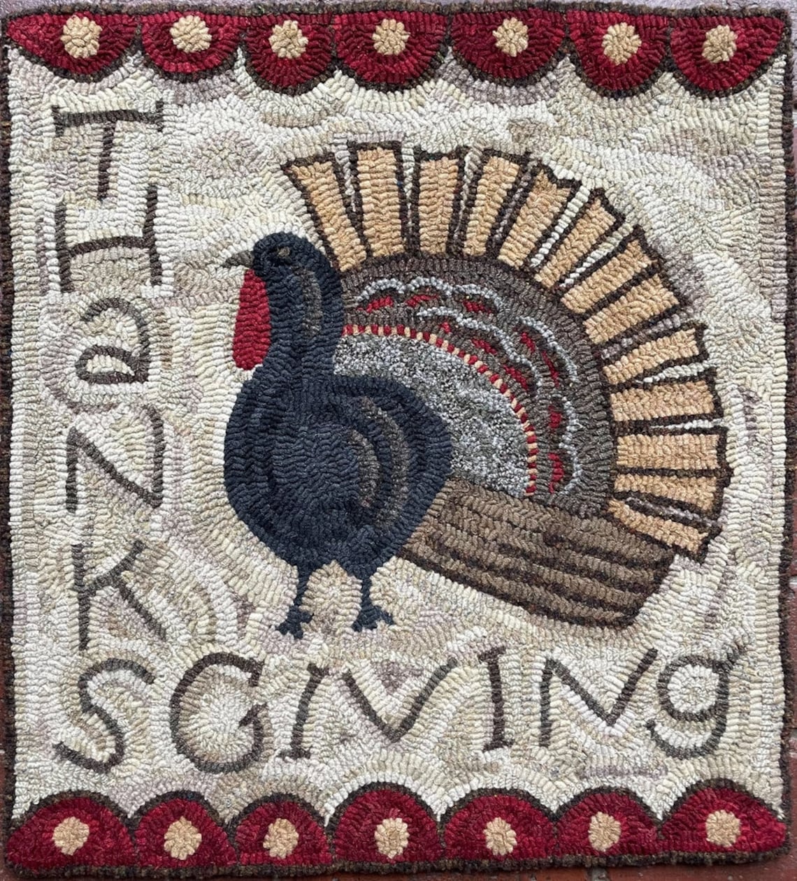 Turkey Hook Rug TURKEY DAY - Rug Hooking Pattern Designed by Therese Shick - Etsy