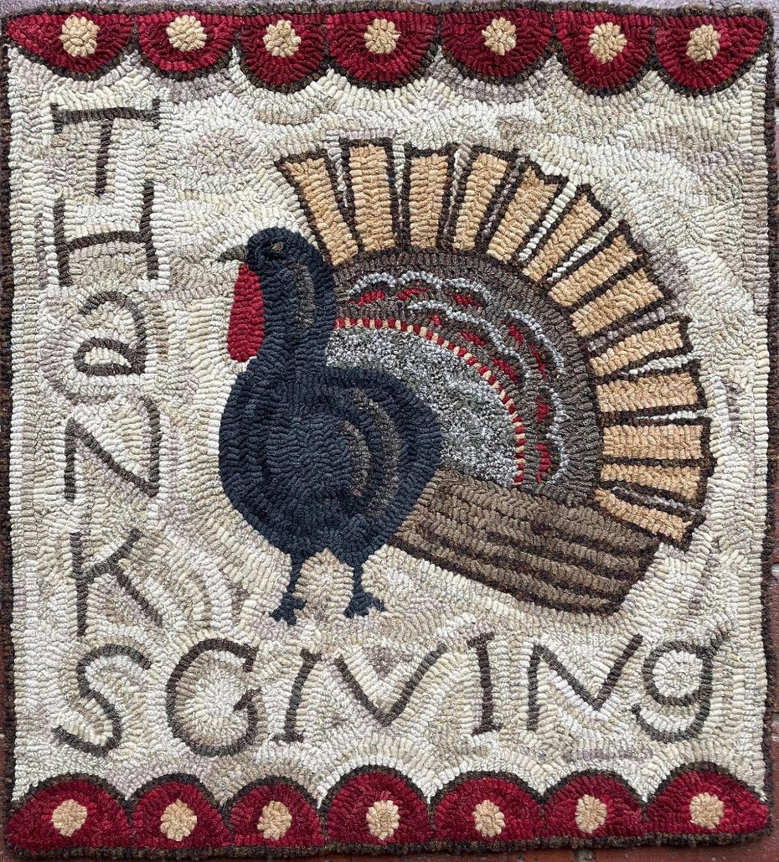 TURKEY DAY Rug Hooking Pattern Designed by Therese Shick Etsy