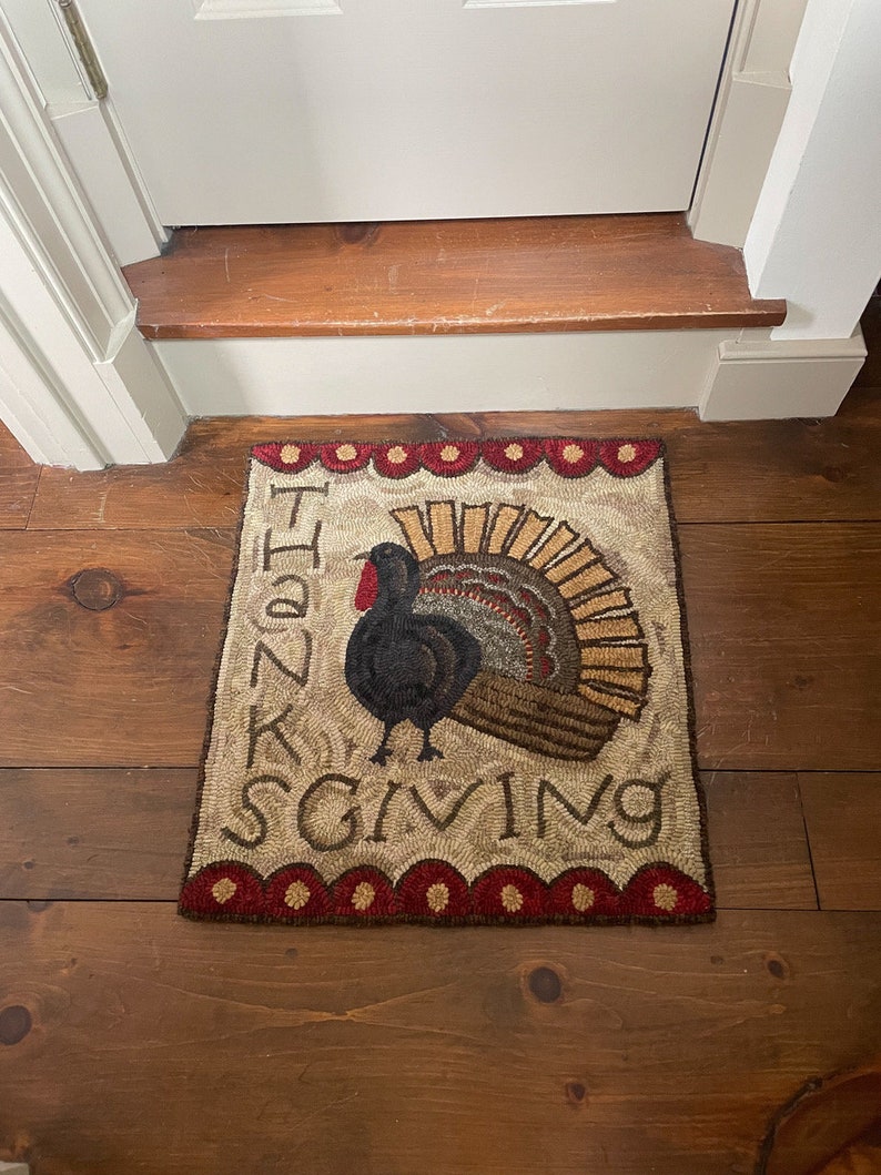 TURKEY DAY Rug Hooking Pattern Designed by Therese Shick Etsy