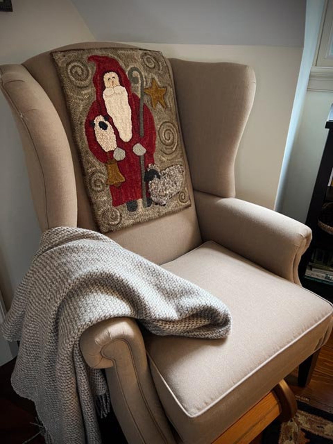 Flying Santa Rug Pattern SHEPHERD SANTA - Rug Hooking Pattern Designed by Therese Shick - Etsy