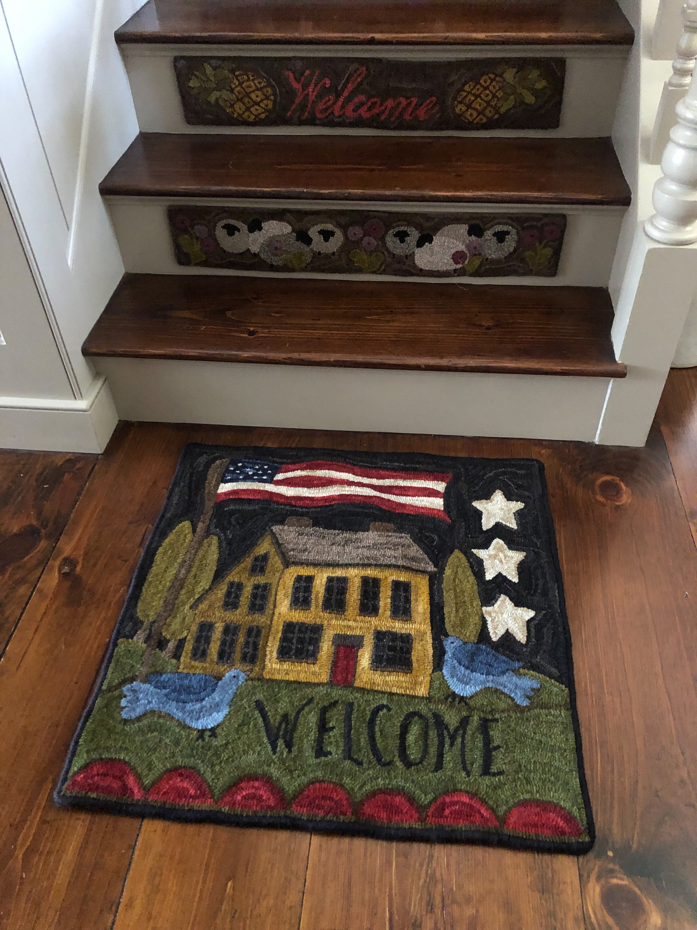 Welcome Rug Patterns LIBERTY WELCOME Rug Hooking Pattern Designed by Therese Shick - NEW ...
