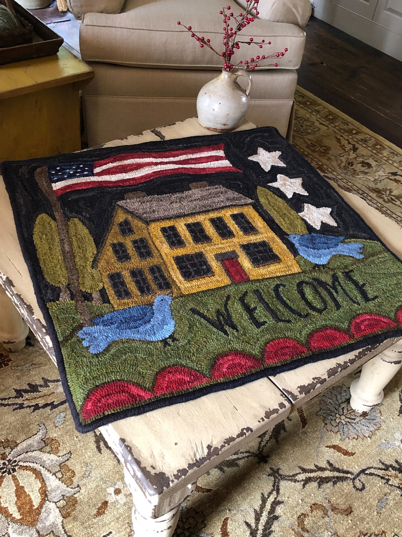 LIBERTY WELCOME Rug Hooking Pattern Designed by Therese Shick - NEW ...
