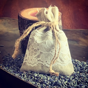 Muslin & Lace French Lavender Filled Sachet